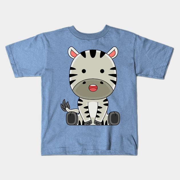 zebra Kids T-Shirt by MEDZ